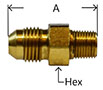 Male Straight Adapter JIC 37deg Diagram